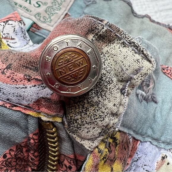 ROYAL FAKS Y2K Vintage Rare Legging Ceremonial Print Style Size 28. - Picture 9 of 12